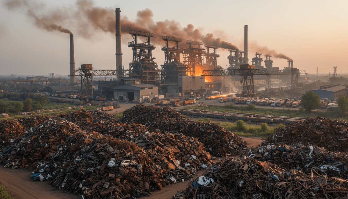 Editorial image for “Steel Mills Are Buying More, Pushing Up Scrap Demand. Time to Sell?”, illustrating ferrous.